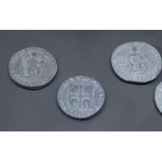 Coins, king Alfonso IV of Aragon, crisscross pattern